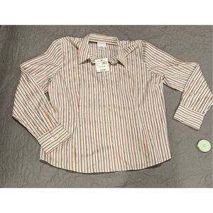 George Women’s XL 16/18 Striped Shirt Button Down New
